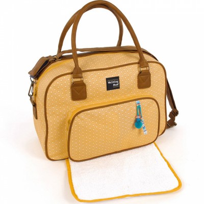 Sac à langer avec tapis à langer namaste jaune