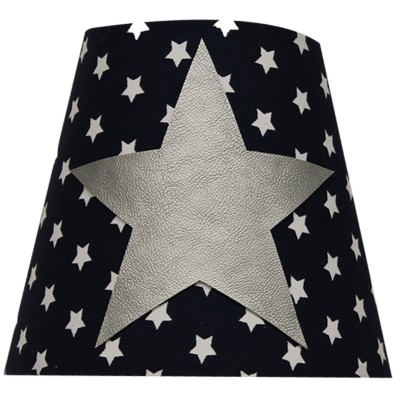 Abat-jour silver star bleu foncé pour lampe (13 x 14 cm)