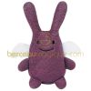 Doudou Ange lapin prune (18 cm)