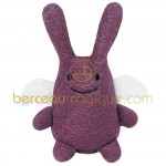 Doudou Ange lapin prune (18 cm) - Trousselier