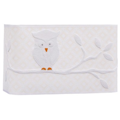 Applique murale rectangulaire hibou blanc
