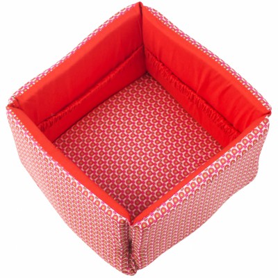 Corbeille en tissu philo red