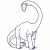 Sticker mural Dino bleu (35 x 45 cm)