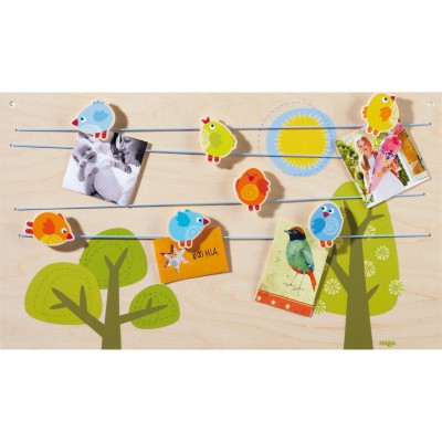 Tableau accroche photos petits oiseaux (32 x 55 cm)
