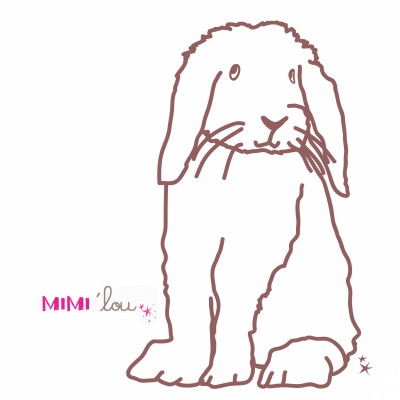 Sticker mural le lapin chocolat (30 x 20 cm)