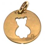 Pendentif ajour� nounours (or jaune) - Loupidou