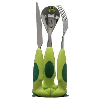 Set 3 couverts enfant vert anis