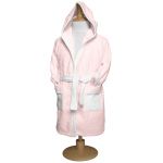 Peignoir �ponge rose et blanc (12-24 mois) - Red Castle