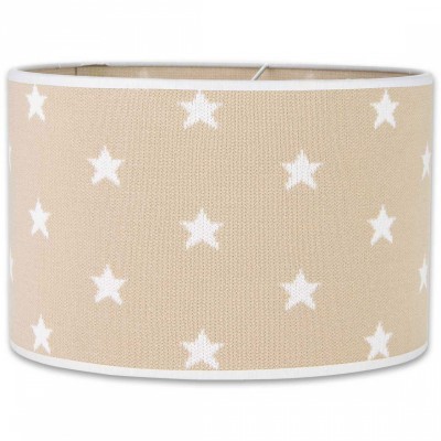 Abat-jour star beige et blanc (30 cm)