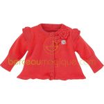 Cardigan tricot Corail, rouge & co (3 mois au 24 mois) - Sucre d'orge
