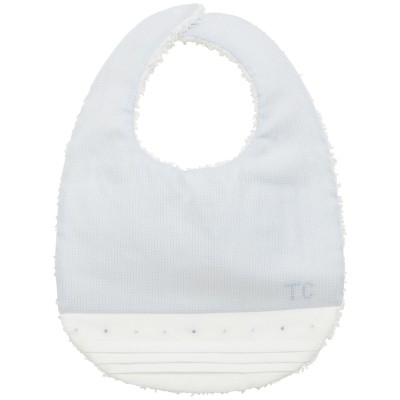 Bavoir tendresse bleu ciel