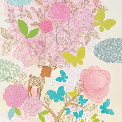 Papier peint rosée du matin léopoldine (280 cm)