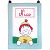 Plaque de porte bleu ciel personnalisable