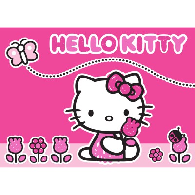 Tapis papillons hello kitty (95 x 133 cm)