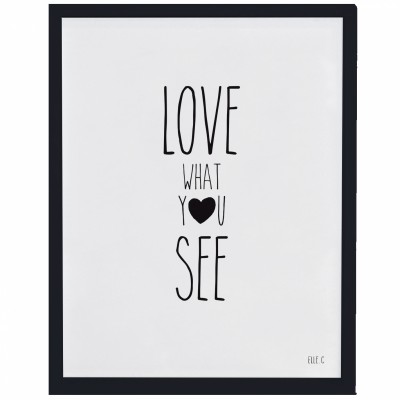 Poster encadré see what you love eye eye eye by elle c. (30 x 40 cm)