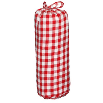 Drap housse gros carreaux rouge (70 x 140 cm)