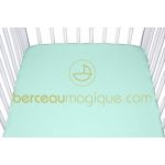 Drap housse jersey pistache (70cm x 140cm) - Doux Nid
