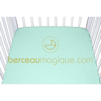 Drap housse jersey pistache (70cm x 140cm) par Doux Nid