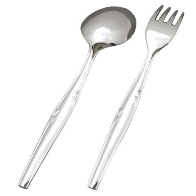 Set 2 couverts b�b� Su�dois (m�tal argent�) dans leur coffret  par Orf�vrerie de Cr�vigny 