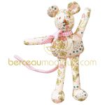 Doudou Souris Liberty hochet (16cm) - Trousselier