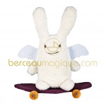 Ange lapin sur skateboard � roulettes (24 cm) - Trousselier