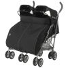 Tablier double pour poussette canne double Twixx noir