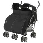 Tablier double pour poussette canne double Twixx noir - Red Castle