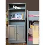 Biblioth�que Dominique finition : brut / naturel vernis / blanc pastel - Mathy by bols