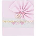 Parure drap + taie pour berceau ou lit b�b� Aquarelle rose par Sucre d'orge