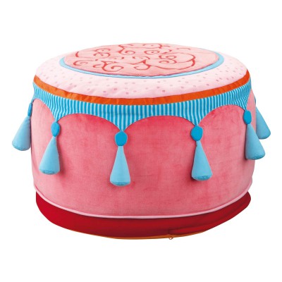 Pouf rose et bleu marrakesh