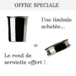 OFFRE SPECIALE : Timbale Brant�me argent 925� + Rond de serviette offert - Ercuis