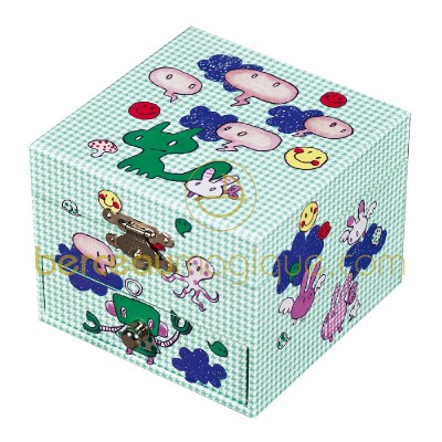 Coffret musical cube Bubble vert                                                par Trousselier