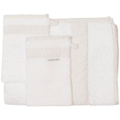 Set 1 serviette et 2 gants de toilette dots