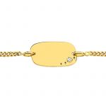 Gourmette b�b� plaque rectangulaire (or jaune) - Berceau magique bijoux