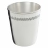 Timbale de bapt�me Lauriers (m�tal argent�)