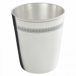 Timbale de bapt�me Lauriers (m�tal argent�) - Ercuis