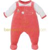 Pyjama velours Corail, rouge & co (pr�matur� � 12 mois)