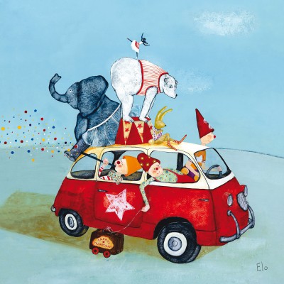 Tableau frères trampolini by manuela magni mini combi (30 x 30 cm)