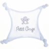 Doudou plat velours brod� Petit Ange blanc