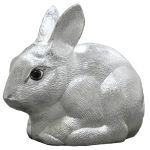 Tirelire Lapin (M�tal Argent�) - Orf�vrerie de Cr�vigny 