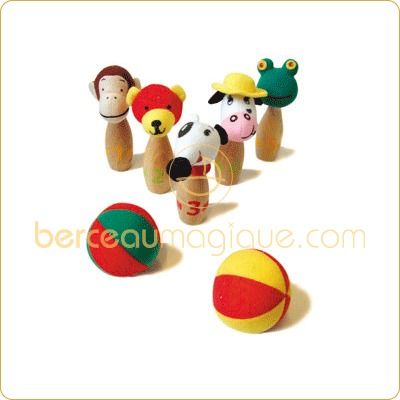 5 baby quilles animaux  par Vilac