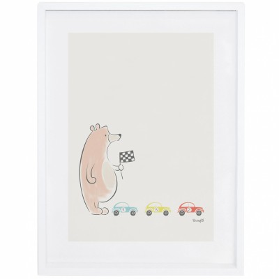 Poster encadré mini cars playtime by briagell perret (30 x 40 cm)
