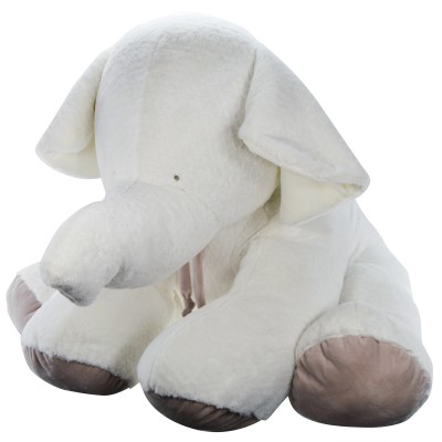 Peluche géante mon tout petit elephant écru (80 cm)