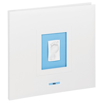 Album photo empreinte scrapbook blanc / bleu ou rose par Baby Art