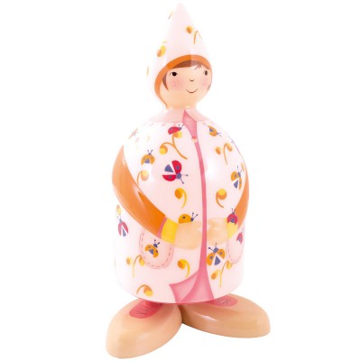 Lampe fille rose aux coccinelles