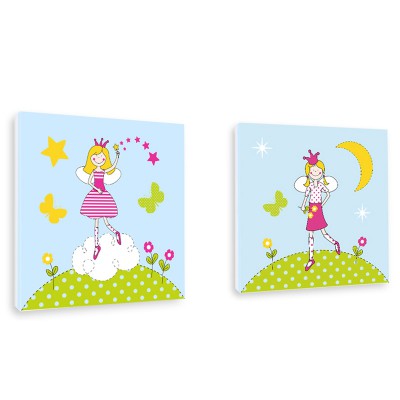 Tableau duo angela la fée (20 x 20 cm)