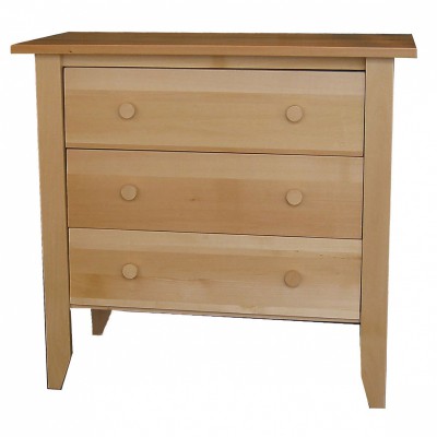 Commode tilleul 3 tiroirs finition naturelle