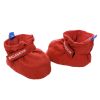 Chaussons � velcro rouges