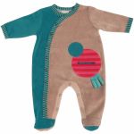 Pyjama vert Les jolis pas beaux (3 mois) - Moulin Roty