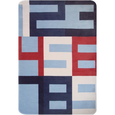 Tapis chiffres bleu (70 x 100 cm)